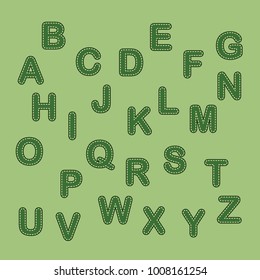 Vector funny comics font. Cartoon English alphabet letters. Vector illustration
