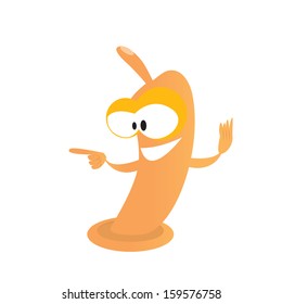 vector Funny condom character isolated on white