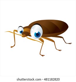 ilustración vectorial graciosa de carácter animal lindo. adecuado para logotipo, icono, libro, tarjeta, invitación o etiqueta. Bedbug