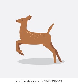 Vector de divertidos ciervos. Sika Deers, Renos, Estags. Aislado de fondo blanco. Libro infantil.