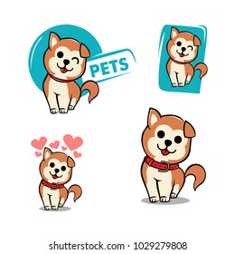 vector of funny dog character