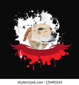 Vector Funny dog head