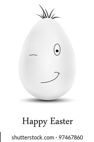 vector funny egg, dedicated to Happy Easter Day