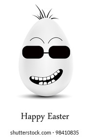 vector funny egg, dedicated to Happy Easter Day