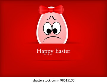 vector funny egg, dedicated to Happy Easter Day