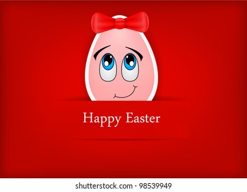 vector funny egg, dedicated to Happy Easter Day