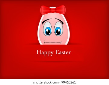 vector funny egg, dedicated to Happy Easter Day