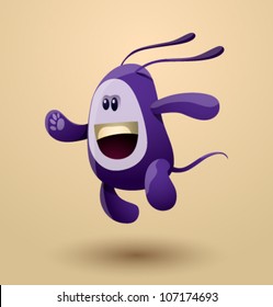 Vector funny egg monster 01