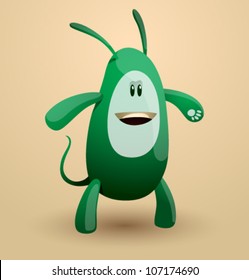 Vector funny egg monster 02