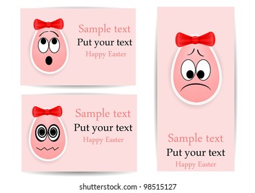 vector funny eggs, dedicated to Happy Easter Day