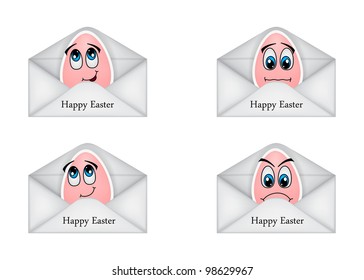 vector funny eggs, dedicated to Happy Easter Day