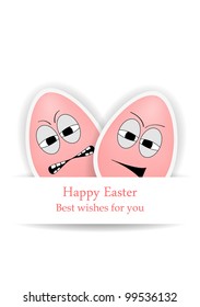 vector funny eggs, dedicated to Happy Easter Day