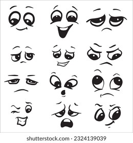 Vector Funny Expressions Handraw Icons