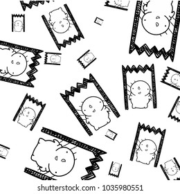 
Vector funny face by hand drawing , color black and white set for decorating greeting cards, coloring books, art therapy, wedding invitation, brochure, flyer, poster, pack,pattern.
