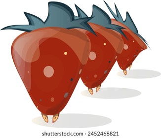 Vector funny fantasy berries.  For cards, invitations, parties, websites, prints.