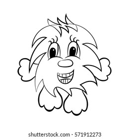 Vector Funny furry animal kind boy.