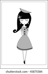 vector funny glamour girl