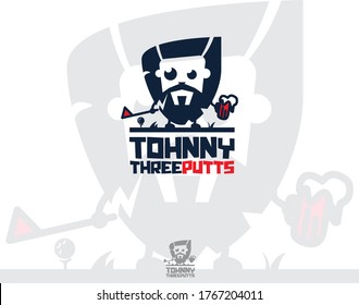 Vector Funny Golf Mascot, Logo.