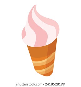 Vektorkomisches Eis auf weißem Hintergrund.