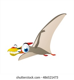 vector funny image of cute bright color animal. Ancient prehistoric reptiles.