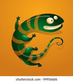 Vector funny lizard 4