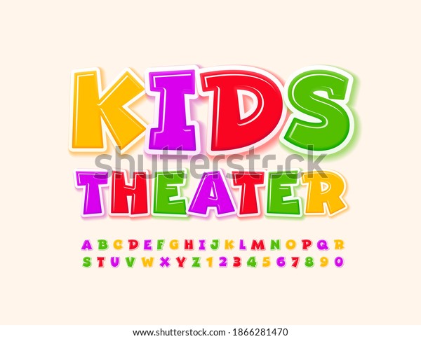 Vector Funny Logo Kids Theater Bright Stock Vector (Royalty Free ...