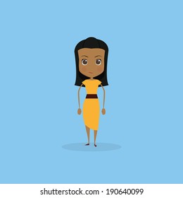 Vector Funny Office Character Isolated On Background