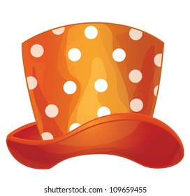 Vector of funny orange hat,  hat is  adapted to proportions for human head.