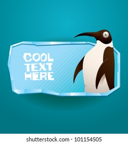 vector funny penguin banner 3