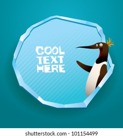 vector funny penguin banner 6