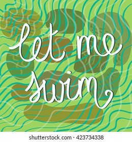 Vector funny postcard in a marine style. Illustration with vacation and sea themes.