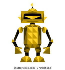 Vector Funny Robot Isolated On White Background