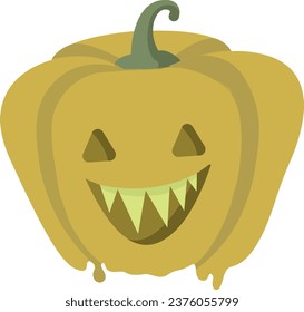 vector funny scared scary silly halloween pumpkin