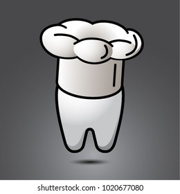 vector funny wisdom tooth character