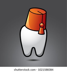 vector funny wisdom tooth character