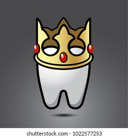 vector funny wisdom tooth character