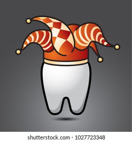 vector funny wisdom tooth character