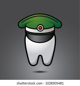 vector funny wisdom tooth character