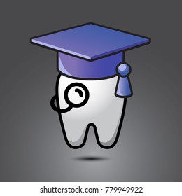 vector funny wisdom tooth character