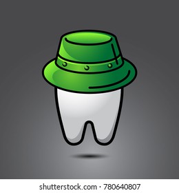 vector funny wisdom tooth character