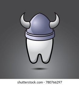 vector funny wisdom tooth character