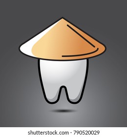 vector funny wisdom tooth character