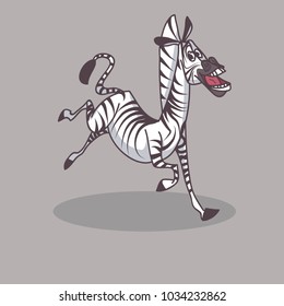 vector funny zebra character 2