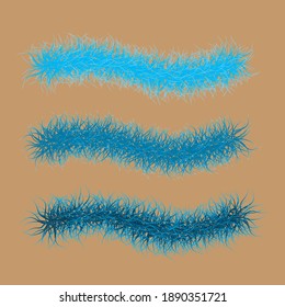 Vector Fur Boa Scatter Brushes colorable by stroke color