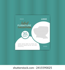 Vector Furniture or Business sale instagram post and social media template