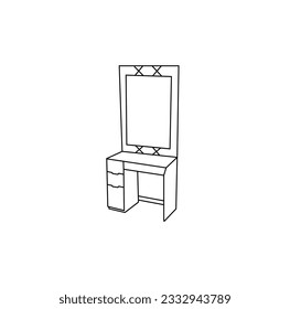 vector furniture drawing silhouette. home house interior design. collection set elements. interior icons collection.furniture collection. vector interior design elements. outlined furniture drawing.