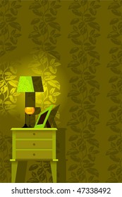 Vector Furniture and Floral Pattern