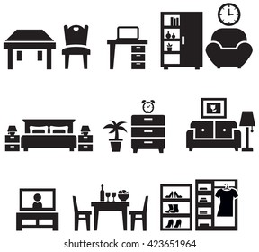 Vector Furniture Icons Set