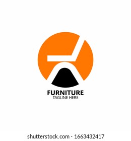 Vector of furniture logo with chair design.