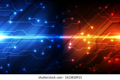vector future digital circuit technology concept, abstract background illustration
